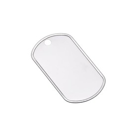 10 PCS Blank Stainless Steel Military Dog Tags in Box, Silvery