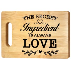 The Secret Ingredient is Always Love Cutting Board, Funny Cutting Board, Funny Kitchen Decor, Kitchen Gifts for Women, Gifts for Kitchen, Kitchen Cutting Board, Decorative Cutting Boards for Kitchen