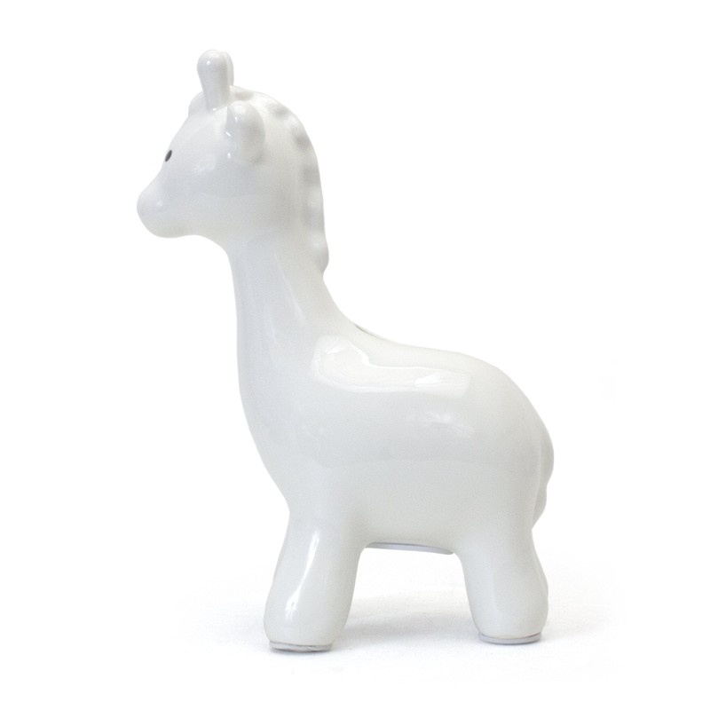 Child to Cherish Ceramic Giraffe Bank, White