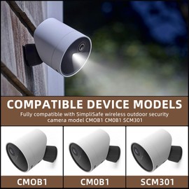 2 Pack Extra Outdoor Camera Battery Pack Compatible with SimpliSafe Wireless Outdoor Security Camera CMOB1 CM0B1 SCM301 with Type-C Charge Cable Upgraded 7000mAh Capacity Battery Model SSCAM-BAT1