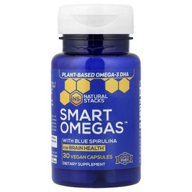 Natural Stacks Smart Omegas™ With Blue Spirulina 30 tablets, 1 pack / 내추럴 스택스 스마트 오메가 위드 블루 스피루리나 Natural Stacks Smart Omegas™ With Blue Spirulina 30정, 1개
