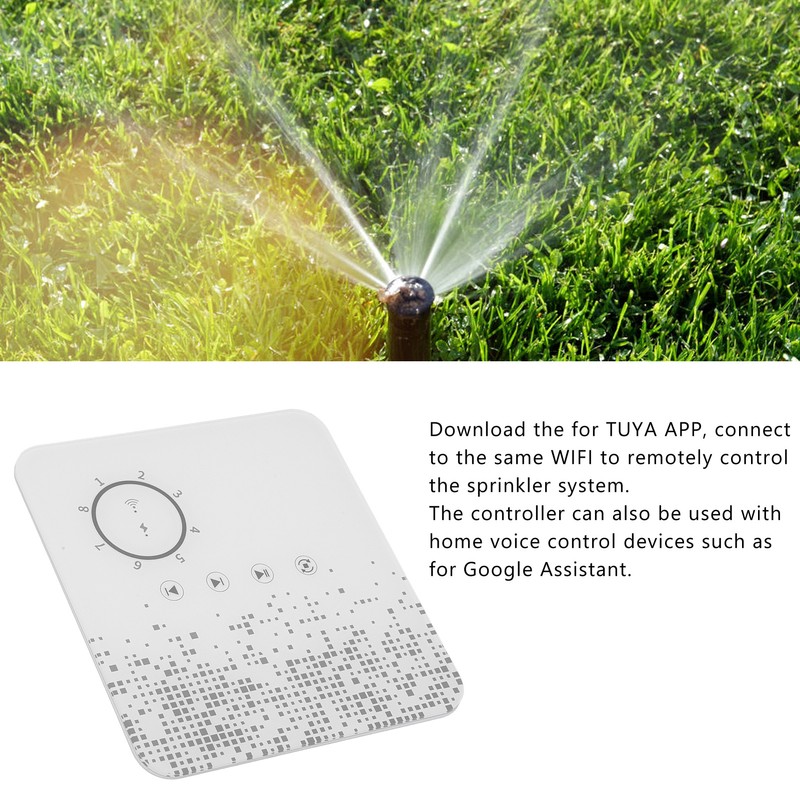 8 Zones Smart WiFi Sprinkler Controller Timing for Google Assistant
