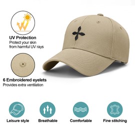 Enwokran Baseball Cap Unisex Adjustable Leisure Hat Embroidery Trucker Hat Adjustable Sun Hat Sports Travel Outdoor Sun Protection Hats Baseball Cap Baseball Cap, A_khaki, Unit size