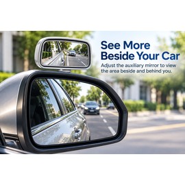 360° Adjustable Blind Spot Mirror for Cars – Wide-Angle Convex Rearview Mirror for Easier Lane Changes & Parking