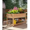 GarveeHome Raised Garden Bed with Legs 48x24x30in, Mobile Elevated Wooden