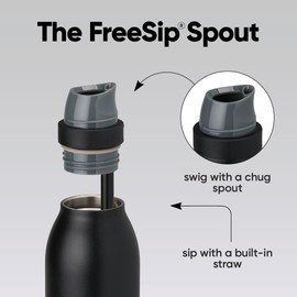 Owala FreeSip Twist Insulated Stainless Steel Water Bottle with Straw for Sports and Travel, BPA-Free, 24-oz, Blue (Vigilante) (DSG)