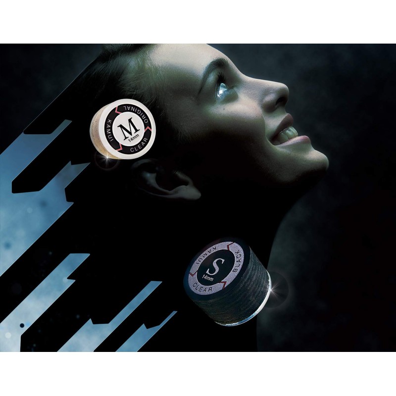 KAMUI Clear Black Laminated Pool Billiard CUE TIP - 1