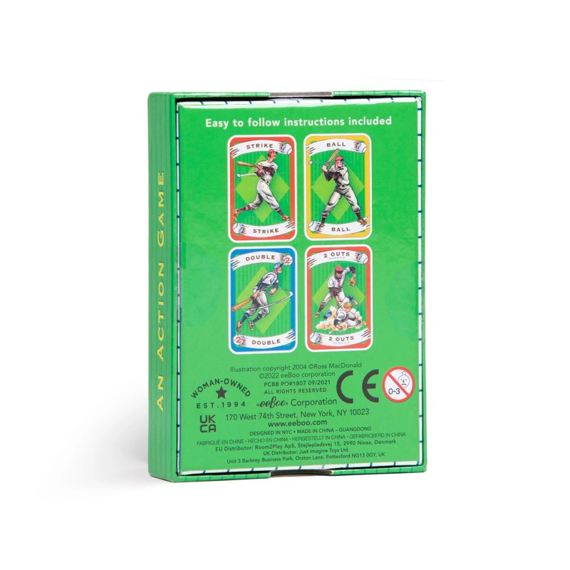 eeBoo -Baseball Playing -Cards and -Game