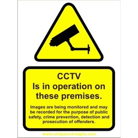 CCTV Sign - CCTV is in Operation ON These Premises - 200x150mm