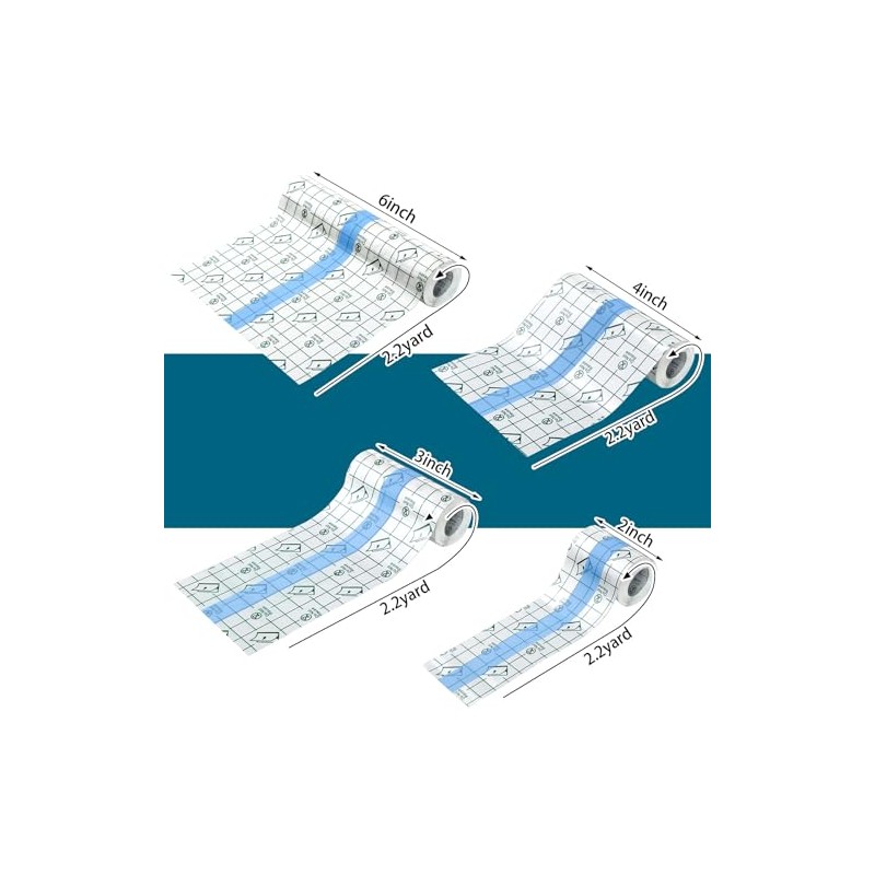 Siifert Waterproof Tattoo Aftercare Bandage - 8 Rolls Various Sizes