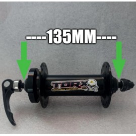 TORX  Fat bike front hub 135mm, 36hole, QR, aluminum, disc type with Skewer.