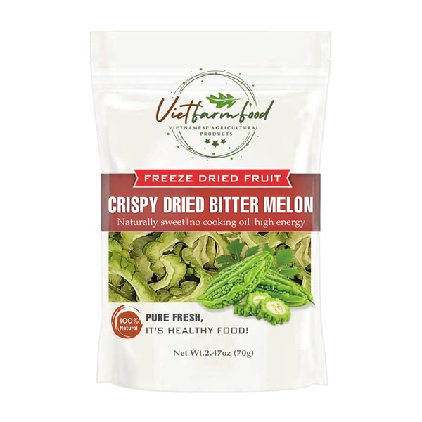 CRISPY DRIED BITTER MELON 1.76 oz (50g) VIETFARMFOOD: Freeze-dried, No