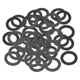 PATIKIL M31 Rubber Flat Washer, 120 Pack 31mm ID 45mm OD 3.5mm Thick Sealing Spacer Gasket Ring for Faucet Pipe Water Hose Fastener Bolt, Black