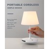 WEILAILUX Outdoor Battery Operated Table Lamp Waterproof, 4000mAh Cordless Table