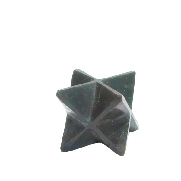 Unknown Bloodstone Merkaba 1 Inch Star Healing Spiritual Divine India A ++ Crystal Therapy Geometry Positive Peace Bag Inner Strength Love Doctor Actor Star Future Good Luck Healing