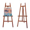 Stuelloaf Large A-Frame Wooden Painting Display Walnut Easel, Large Adjustable
