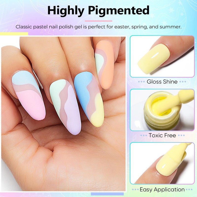 AIMEILI Gel Nail Polish UV LED Gel Polish Colours Set