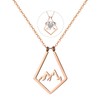 Oidea Ring Holder Necklace: Rosegold Dainty Stainless Steel Mountain Necklace
