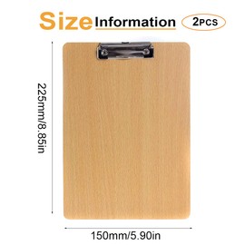 ZAMXHUG Clipboard - 2 pcsClipboard A5 Hardwood Extra Thick 3 mm Rubberised Metal Clipboard Writing Board Pad Holder Clipboard - Quality Wood Fibreboard - Clipboard Writing Pad