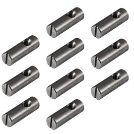 Gedotec Cross Nut Bolt M6 Centric Furniture Cylinder Nut with Thread Furniture Connector Set - H10424 | 20 x 30 mm | Blank Steel | Round Nuts for Screwing | Pack of 20 - Furniture Fittings Screw