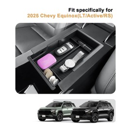 2026 Equinox Center Console Organizer - For 2025-2026 Chevy Equinox Double Layer Center Console Organizer - Double-Layer Armrest Box Storage Tray For 2025 2026 Equinox(LT/Active/RS) Accessories