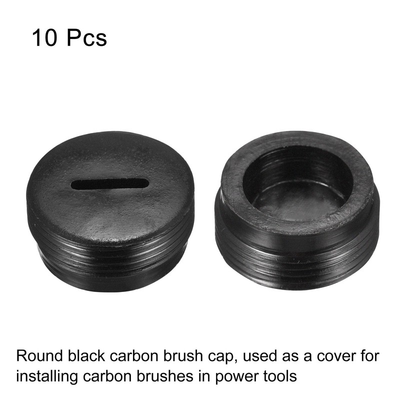 sourcing map Carbon Brush Holder Cap Motor Electric Brush Plastic