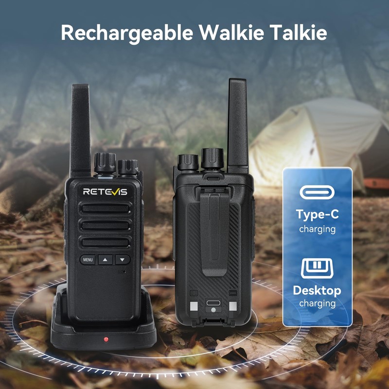 Retevis RT68B 2 Way Radio, Long Range Walkie Talkies for