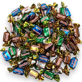 Assorted Toffee Chews-1.5 lbs Chewy Toffee Candy-Individually Wrapped Assortment of Delicious and Flavorful Vanilla, Chocolate, Coffee, Rum, and Mint Flavors(24 oz)