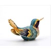 Colorful humming bird trinket box. Hand set austrian crystals &