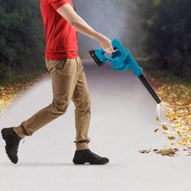 YINZINR 2-in-1 Cordless Leaf Blower and Vacuum Cleaner, Portable Handheld Cordless Air Blower Leaf Blower Vacuum Cleaner with Battery & Charger, for Leaf Blowing, Cleaning