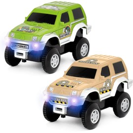 JITTERYGIT - Coches de repuesto para pistas, accesorios adicionales para coches de carreras de dinosaurios y juguete de tren, compatible con la