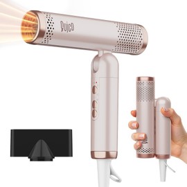 Quico Travel Hair Dryer with Dual Voltage, 120000 RPM Fast Drying Hair Dryers for Women with 500 Million Negative Ions, Thermo-Control Compact Hair Blow Dryer with Cold, 3 Heat & 3 Speed Settings