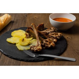 Arcos Coltelleria da Tavola - Forchetta Bistecca Forchetta Tavola - Monoblocco Unipezzo Acciaio Inossidabile 18/10 e 200 mm - Colore Argento