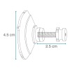 EXHVIT Chupon Colgador Ventosa Plastica Con Tornillo Colgador 50 Pz