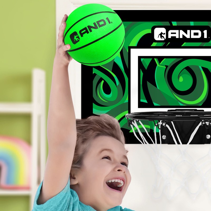 AND1 Over The Door Mini Hoop: - 18”x12” Pre-Assembled Portable
