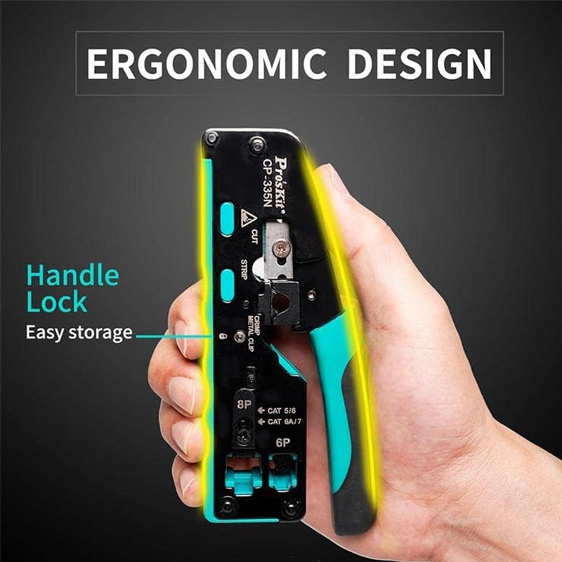 Pro'sKit Tool solutions CP-335N CAT.5/6/7 Modular Plug crimping Tool Parallel