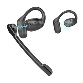 Msgannc Open-Ear Business Bluetooth Headset : Features a Detachable Microphone and a Multi-Microphone Design for Ultra-Clear Calls. Bluetooth 6.0, Suitable Office use,Driving,Meetings