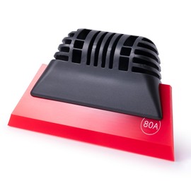 FOSHIO Red Small Squeegee Window Tint Squeegee, Non-Slip Handle Rubber PPF Squeegee, Squeegee for Window Cleaning, Shower Glass Door, Car Window Squeegee for Windshield, Mini Squeegee for Vinyl