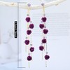 SLSF Elegant Chic Long Shine Tassel Chain Red Purple Rose