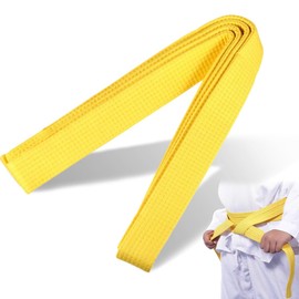 JAWUZ Judo Belt, 260 cm, Judo Karate Belt, Martial Arts, Karate, Judo Cotton, Taekwondo Belts, Professional Karate Aikido Belt for Children and Adults, Martial Arts Belt (Yellow)