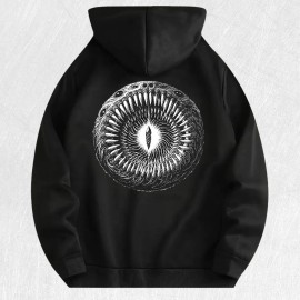 Occult Eye Graphic Hoodie 100% Cotton US Warehouse 7 ColorsColor: Black, Size: L