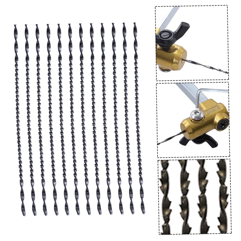 Outanaya 12pcs Scroll Saws Spiral Blades Durable Jigsaw Accessories for