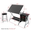 Yaheetech Drafting Desk, Drawing Table for Artists/Adults, Art Desk w/Stool
