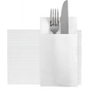 Disposable Dinner Napkins With Built-in Flatware Pocket, Pre folded Party