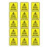 15 Pack - Danger 240 Volts Sticker Label - 55mm