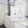 AMERELLE Elly 2 Gang 1-Toggle and 1-Rocker Composite Wall Plate,