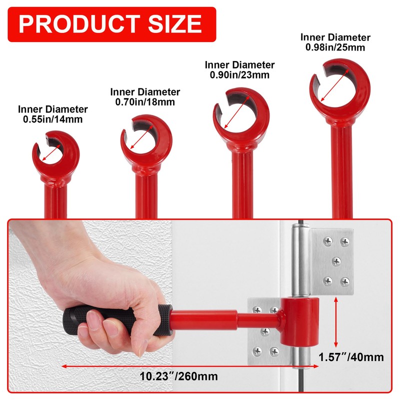 RUTU Door Hinge Adjustment Tool, 4-in-1 Hinge Gap Adjusting Wrench