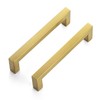Ravinte 5 Pack 5 Inch Square Cabinet Handles Brushed Brass