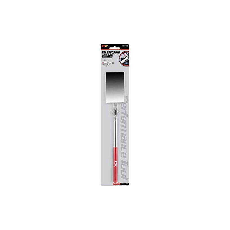 Performance Tool W86011 2-Inch Telescoping Inspection Mirror, Extends from 12-3/4-Inch