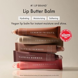Summer Fridays Bálsamo de mantequilla labial – Mascarilla de labios acondicionador y bálsamo labial para una humectación, brillo e hidratación instant